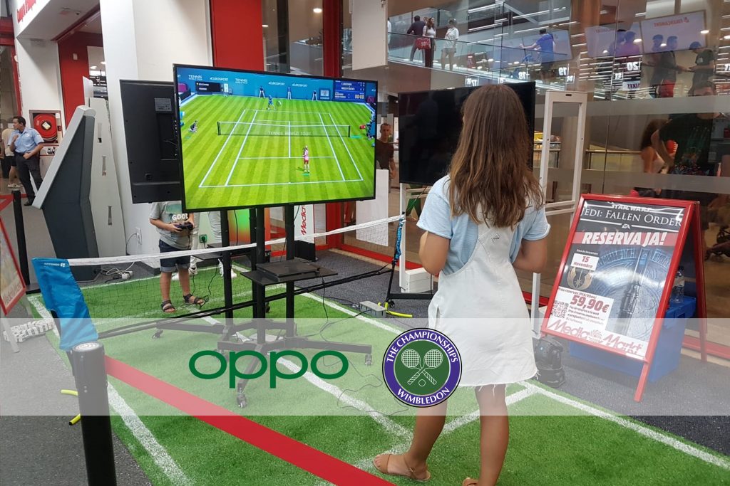 Blue Pad gaming activation in a retail environment