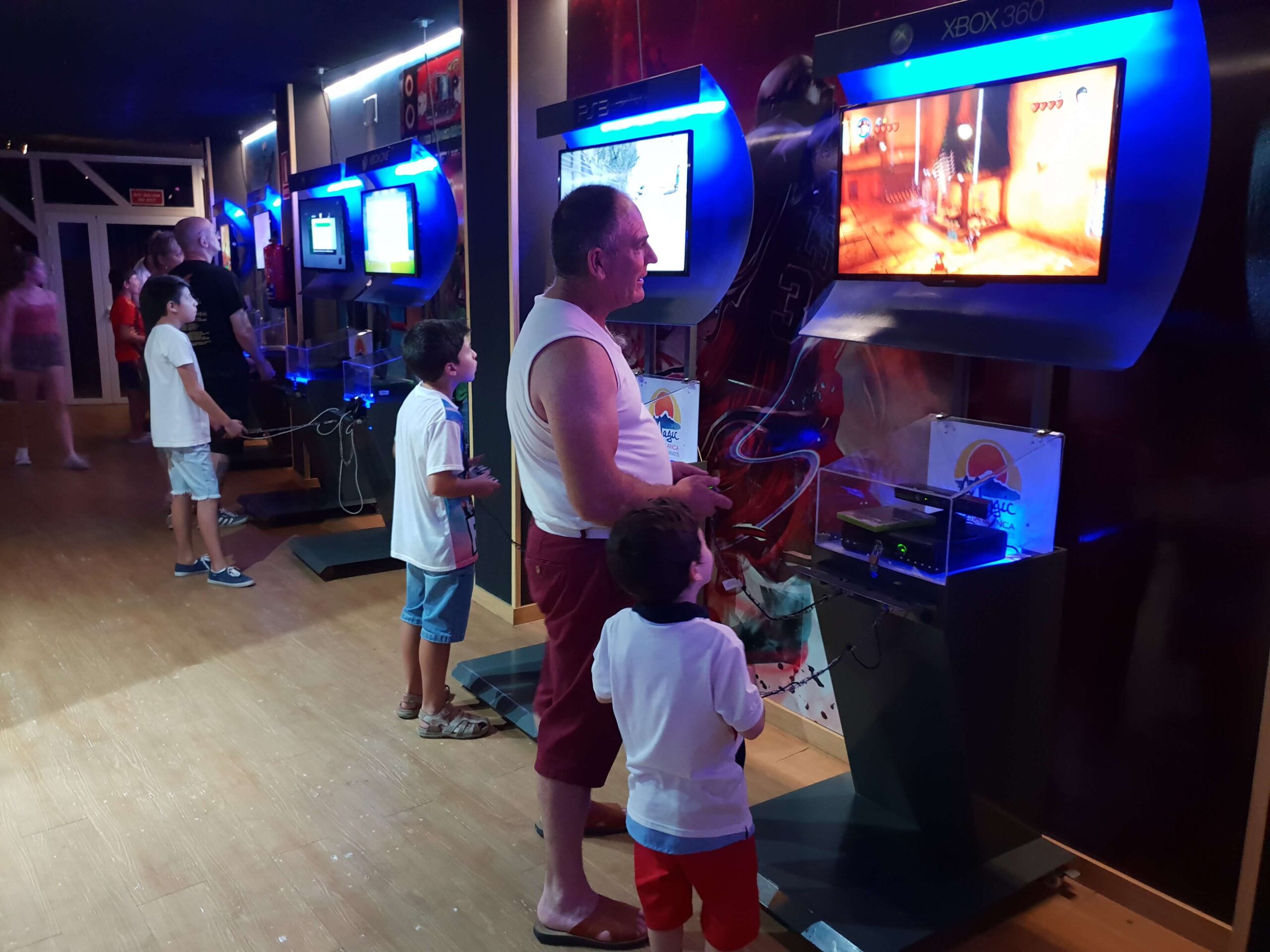 Zona de consolas Game Experience en hotel